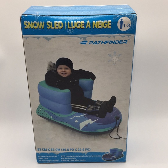 Inflatable Infant Child Baby Sleigh Winter Snow Sled Toboggan - Picture 5 of 8